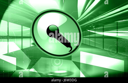 Musik-Symbol-Tasten Schlüssel Piktogramm Symbol Piktogramm Handel Mikrofonsymbol Stockfoto