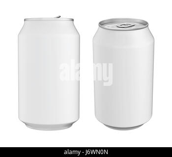 Aluminium-Cola-Dose isoliert Stockfoto