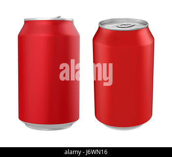 Aluminium-Cola-Dose isoliert Stockfoto