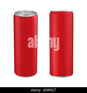 Aluminium-Cola-Dose isoliert Stockfoto