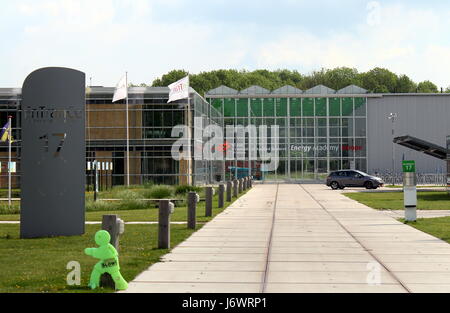 Anhang zum neuen Energy Academy Europe-Gebäude am Zernike University Campus, Groningen, Niederlande. Teil der Hanze Hochschule für angewandte Wissenschaften Stockfoto