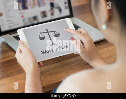 Arbeitsethik Gerechtigkeit Gesetz bestellen Legal Professional arbeiten Stockfoto