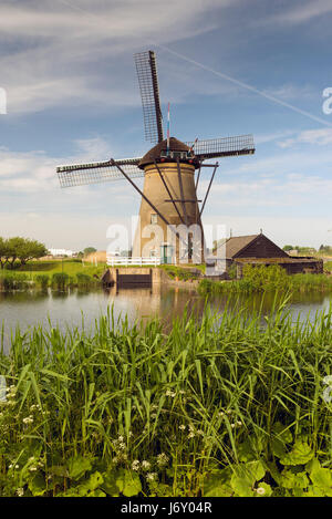 KINDERDIJK, Niederlande - 14. Mai 2017: Ist eine niederländische Stadt, gelegen in der Provinz Süd-Holland in den Niederlanden Kinderdijk ist weltweit bekannt dafür Stockfoto