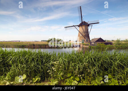 KINDERDIJK, Niederlande - 14. Mai 2017: Ist eine niederländische Stadt, gelegen in der Provinz Süd-Holland in den Niederlanden Kinderdijk ist weltweit bekannt dafür Stockfoto