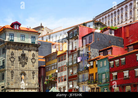 Bunte Häuser in Porto, Portugal Stockfoto