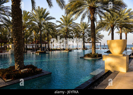 Oman Muscat Al Bustan Palace Hotel-Schwimmbad Stockfoto