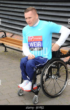 London Marathon 2017 - Elite Rollstuhl-Sportler - Fototermin Mitwirkende: David Weir wo: London, Vereinigtes Königreich bei: 21. April 2017 Credit: WENN.com Stockfoto