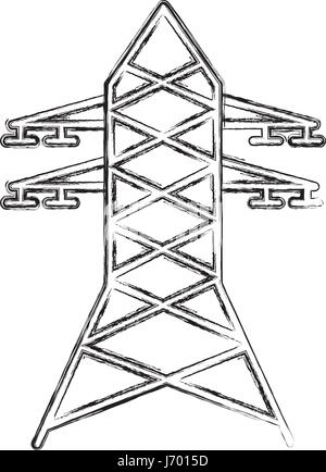 isolierte elektrische Turm-Symbol Stock Vektor