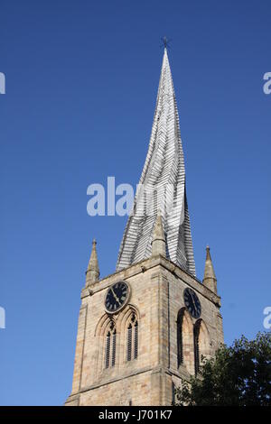 Crooked Spire, Chesterfield Stockfoto