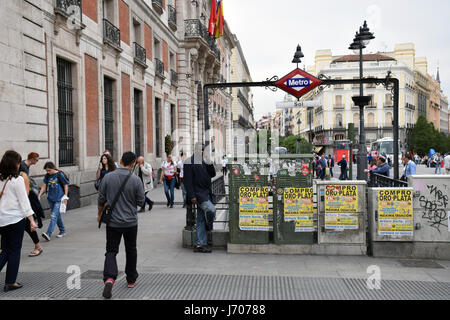 Plaza De La Puerta del Sol, Madrid, Spanien Stockfoto