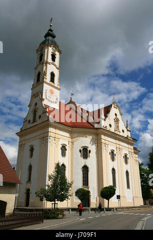 barocke Wallfahrtskirche in Deutschland Bundesrepublik Deutschland Außenansicht der Kirche Stockfoto