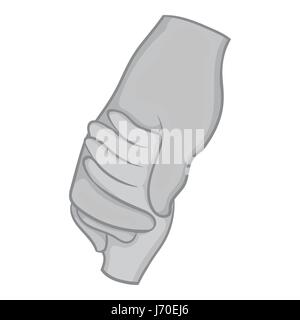 Hand hält Baby Handsymbol, monochromen Stil Stock Vektor
