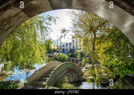 Dunedin, Neuseeland - Mai 3,2016: Die chinesischen Garten Dunedin in Neuseeland. Stockfoto