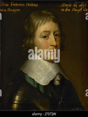 Nach Gerard van Honthorst Porträt von Frederick Henry (1584-1647), Prinz von Oranien Stockfoto