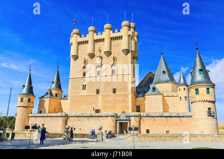 Segovia, Spanien. Der Alcázar von Segovia. Castilla y Leon. Stockfoto