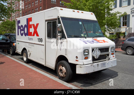 FedEx express Boden Lieferwagen Washington DC USA Stockfoto