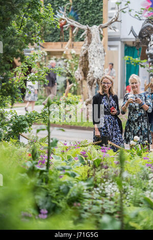 London, UK. 22. Mai 2017. Morgan Stanley Garten - organisiert die Chelsea Flower Show von der Royal Horticultural Society mit M & G als MAIN Sponsor für das letzte Jahr. Bildnachweis: Guy Bell/Alamy Live-Nachrichten Stockfoto