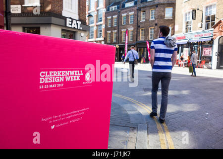 Clerkenwell, London, UK. 22. Mai 2017.  Der 8. Clerkenwell Design Week in London startet Morgen (23-25 Mai 2017) die rechnet mit 35.000 Besucher über 300 ausstellenden Marken auf einer Fläche von London, das bietet mehr Architekten innerhalb einer Quadratmeile zu haben, dass nirgendwo sonst. Bildnachweis: CAMimage/Alamy Live-Nachrichten Stockfoto