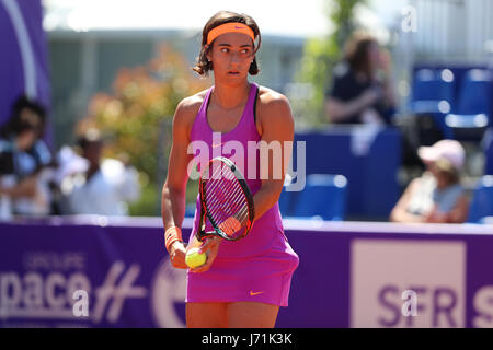 Straßburg, Frankreich. 22. Mai 2017. Französische Tennisspielerin Caroline Garcia in Aktion während ihr Spiel in der 1. Runde des WTA Tennis Internationaux Straßburg Vs American Players Jennifer Brady am 22. Mai 2017 in Straßburg, Frankreich - Credit ist: Yan Lerval/Alamy Live News Stockfoto