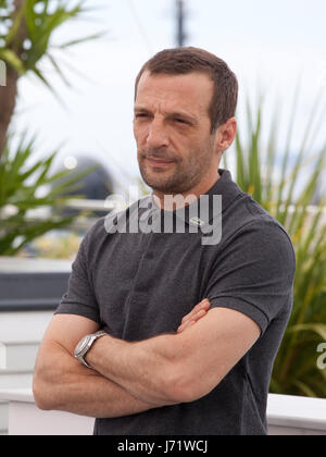 Cannes, Frankreich. 22. Mai 2017. Schauspieler Mathieu Kassovitz auf das Happy End Film Foto rufen auf dem 70. Cannes Film Festival Montag, 22. Mai 2017, Cannes, Frankreich. Bildnachweis: Doreen Kennedy Credit: Doreen Kennedy/Alamy Live News Stockfoto