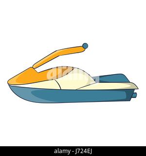 Jet-Ski-Symbol, Cartoon-Stil Stock Vektor