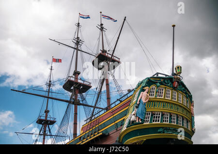 Schiff das Amsterdam der niederländischen Ostindien-Kompanie, Amsterdam, Niederlande Stockfoto