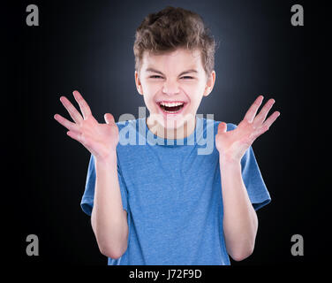 Emotionales Porträt von teenboy Stockfoto