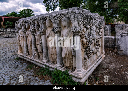 Ruinen in der antiken Stadt Aphrodisias Stockfoto