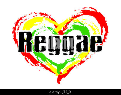 Wir lieben Reggae-Musik Stockfoto