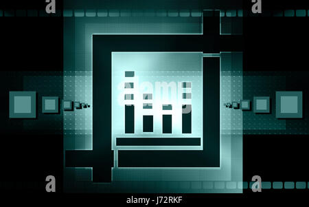 Musik-Emblem Lautsprecher Graph Tasten Schlüssel Piktogramm Symbol Piktogramm Handel Stockfoto