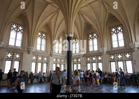 Schloss Marienburg Interieur, Sommerrefektorium in Großmeister Palast, Polen, Europa Stockfoto