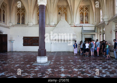 Schloss Marienburg Interieur, Sommerrefektorium in Großmeister Palast, Polen, Europa Stockfoto