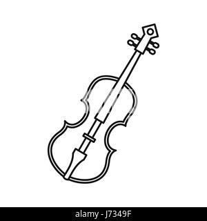 Cello-Symbol im Umriss-Stil Stock Vektor