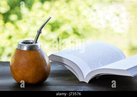 Yerba Mate in Kürbis matero Stockfoto