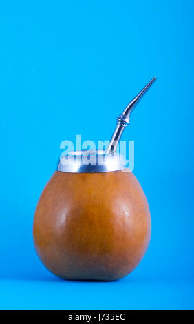 Yerba Mate in Kürbis matero Stockfoto