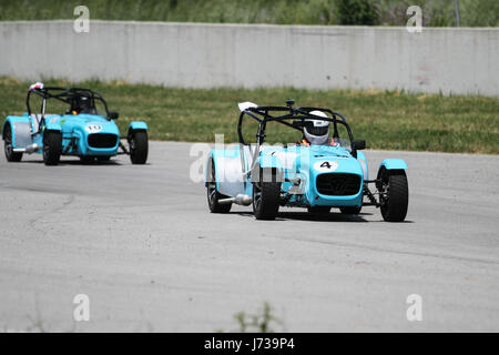 KOCAELI, Türkei - 14. Mai 2017: Caterham Cars beim türkischen Caterham Super 7 Cup konkurrieren. Stockfoto