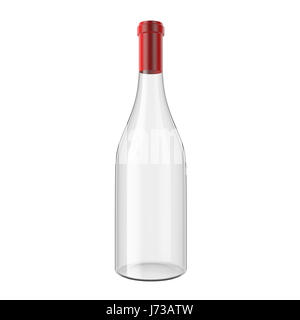 Flasche auf einem weißen Hintergrund isoliert. Stockfoto