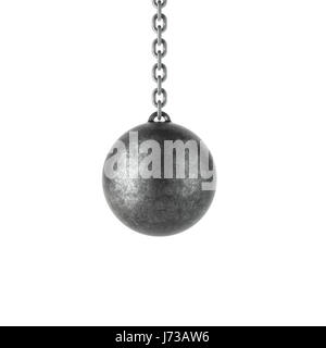 Abrissbirne isoliert auf einem weißen Hintergrund. Stockfoto