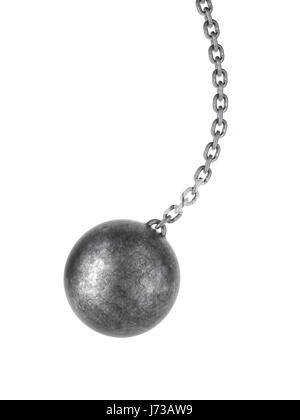 Abrissbirne isoliert auf einem weißen Hintergrund. Stockfoto