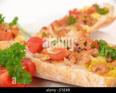 Garnelen-sandwiches Stockfoto