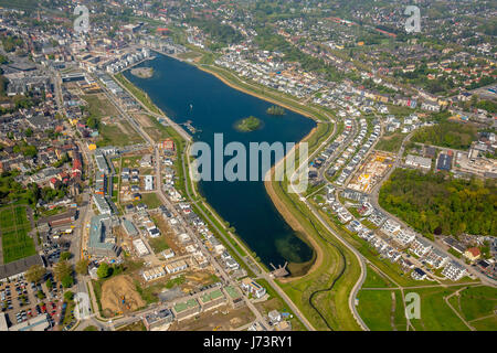 PhoenixSee Dortmund, Stausee, Emscher River, ehemaligen Hüttenwerk Westfalen, Phoenix-Ost, Dortmund-Hörde, Dortmund, Ruhrgebiet, Nordrhein-Westp Stockfoto