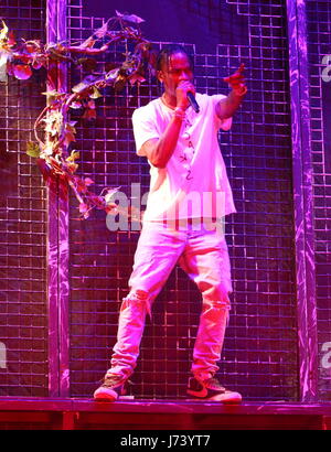 Coachella 2017 - Woche 2 - Tag 1 - Performances Mitwirkende: Travis Scott wo: Indio, Kalifornien, Vereinigte Staaten, wann: 21. April 2017 Credit: WENN.com Stockfoto