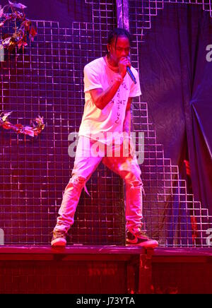 Coachella 2017 - Woche 2 - Tag 1 - Performances Mitwirkende: Travis Scott wo: Indio, Kalifornien, Vereinigte Staaten, wann: 21. April 2017 Credit: WENN.com Stockfoto