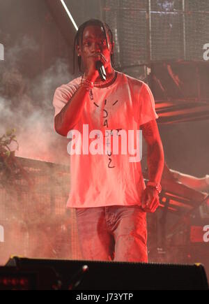 Coachella 2017 - Woche 2 - Tag 1 - Performances Mitwirkende: Travis Scott wo: Indio, Kalifornien, Vereinigte Staaten, wann: 21. April 2017 Credit: WENN.com Stockfoto