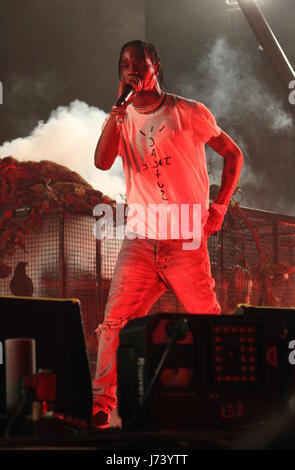 Coachella 2017 - Woche 2 - Tag 1 - Performances Mitwirkende: Travis Scott wo: Indio, Kalifornien, Vereinigte Staaten, wann: 21. April 2017 Credit: WENN.com Stockfoto