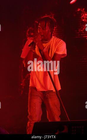 Coachella 2017 - Woche 2 - Tag 1 - Performances Mitwirkende: Travis Scott wo: Indio, Kalifornien, Vereinigte Staaten, wann: 21. April 2017 Credit: WENN.com Stockfoto