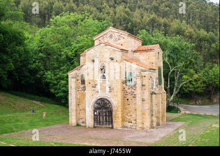 Pre-romanische Kirche von San Miguel de Lillo, 9.. Jahrhundert, Oviedo, Asturien, Spanien Stockfoto