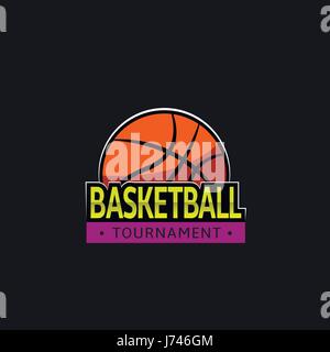 Basketball-Turnier Logo Vorlage Stock Vektor