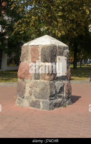 Grenze-Post, die Grenze zwischen der Stadt und die Festung. Stockfoto