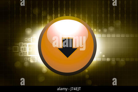 Emblem Symbol Pfeil nach unten Tasten Schlüssel Piktogramm Symbol Piktogramm Handel Stockfoto